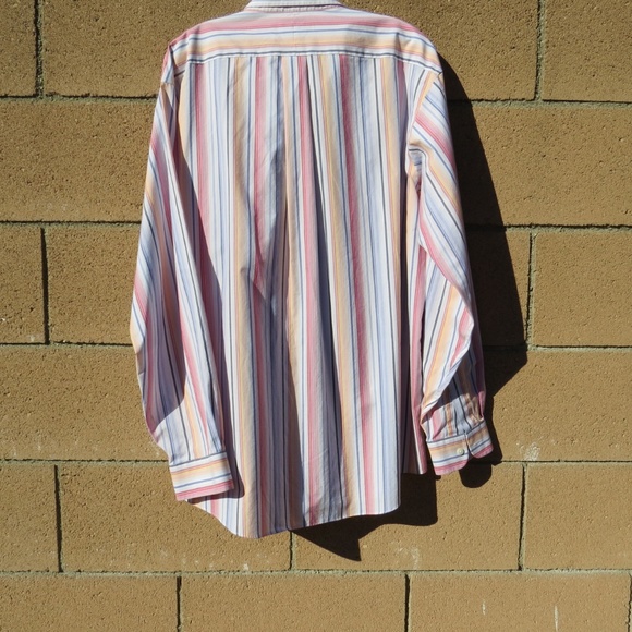L.L.Bean Striped Long Sleeve Dress Shirt L - Picture 6 of 6